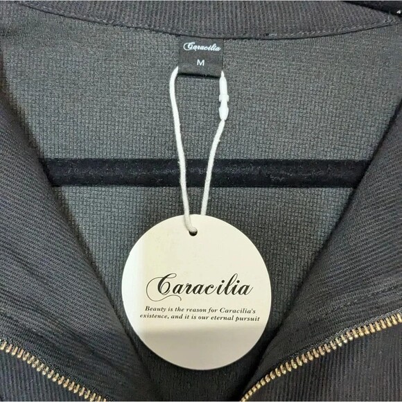 Women's Oversized Full Zip Sweatshirt Ribbed Size Medium NWT - Picture 3 of 5